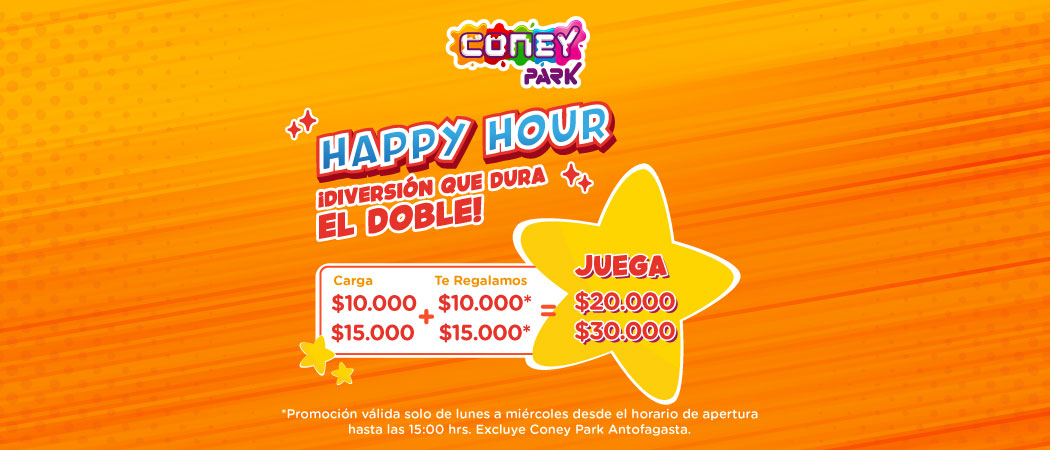 ¡Disfruta el doble ahora con nuestro Happy Hour!